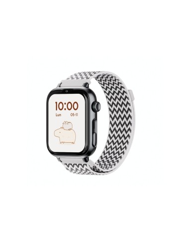 SaveFamily SaveWatch Plus 2 Reloj Inteligente para niÃ±os 4G Esfera Negra correa Tela ZigZag