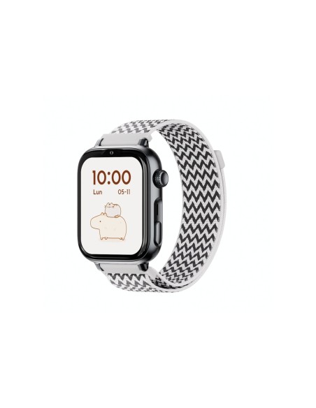 SaveFamily SaveWatch Plus 2 Reloj Inteligente para niÃ±os 4G Esfera Negra correa Tela ZigZag