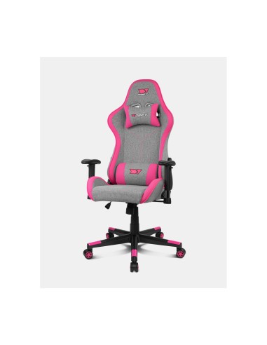 DRIFT DR90 PRO Silla para videojuegos de PC Asiento acolchado Gris, Rosa