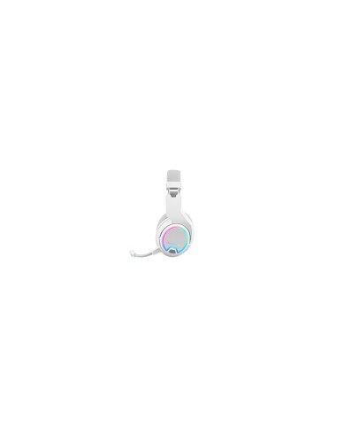 Mars Gaming MHW-100 Blanco Auriculares InalÃ¡mbricos ARGB Flow MicrÃ³fono ENC ExtraÃ­ble Ultraligeros CancelaciÃ³n de Ruido Acti