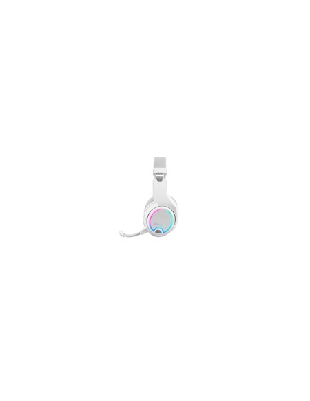 Mars Gaming MHW-100 Blanco Auriculares InalÃ¡mbricos ARGB Flow MicrÃ³fono ENC ExtraÃ­ble Ultraligeros CancelaciÃ³n de Ruido Acti