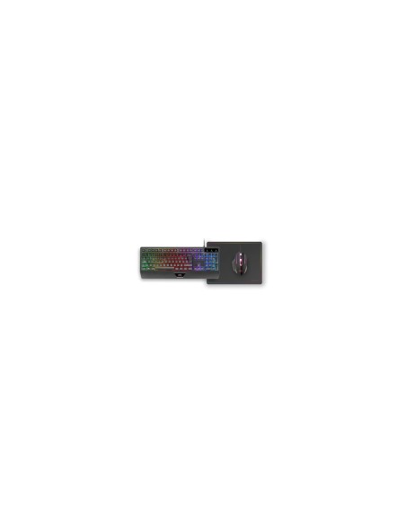 Mars Gaming MCP124 teclado RatÃ³n incluido Juego USB AZERTY FrancÃ©s Negro