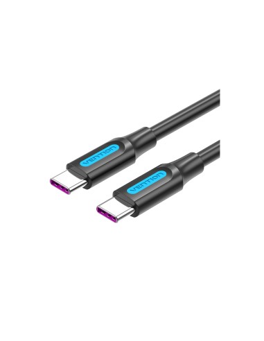 Vention Cable USB 2.0 5A Tipo-C COTBF/ USB Tipo-C Macho - USB Tipo-C Macho/ 1m/ Negro
