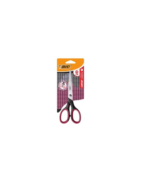 BIC 9262811 tijera de escritorio y manualidades Corte recto Negro, Rosa