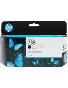 HP 738 130-ml Black DesignJet Ink Cartridge cartucho de tinta 1 pieza(s) Original Rendimiento estÃ¡ndar Negro