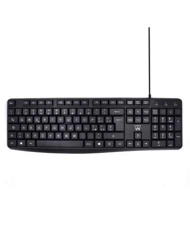 Ewent EW3000 teclado Oficina USB QWERTY Italiano Negro