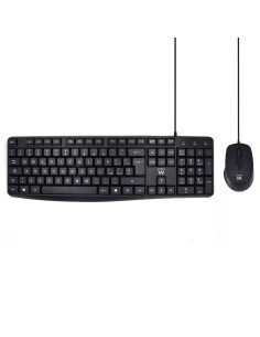 Ewent EW3005 teclado RatÃ³n incluido Oficina USB QWERTY Italiano Negro