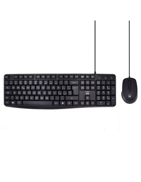 Ewent EW3005 teclado RatÃ³n incluido Oficina USB QWERTY Italiano Negro