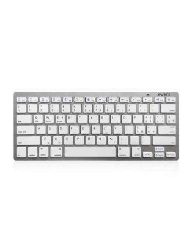 Ewent EW3160 teclado para mÃ³vil Italiano Bluetooth Plata, Blanco