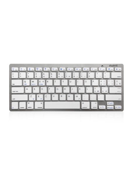 Ewent EW3160 teclado para mÃ³vil Italiano Bluetooth Plata, Blanco