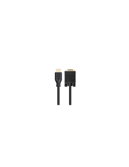 Nanocable Cable conversor VGA/M a HDMI/M, Negro, 1.8m