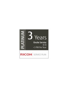 Ricoh Plan de Servicio Platino a 3 aÃ±os (ProducciÃ³n de Volumen Bajo)