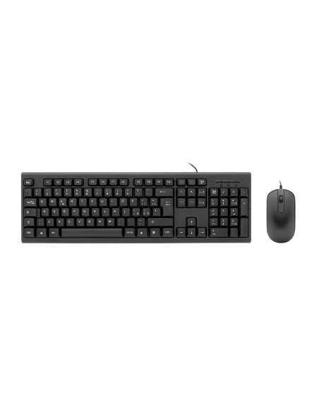 CoolBox KIT DE TECLADO+RATON USB ITALIANO MEMBRANA+OPTICO 1000 DPI RESISTENTE A SALPICADURAS