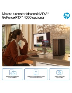 HP OmniDesk Desktop AI M03-0019ns PC Intel Core Ultra 5 225 16 GB DDR5-SDRAM 1 TB SSD Windows 11 Home Torre AI PC Madera, Negro