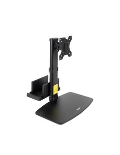 TooQ Soporte de mesa para pantallas 17â€-27â€ con soporte integrado para CPU Ligera