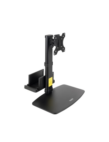 TooQ Soporte de mesa para pantallas 17â€-27â€ con soporte integrado para CPU Ligera