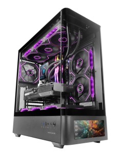 Mars Gaming MCLCDPRO carcasa de ordenador Midi Tower Negro