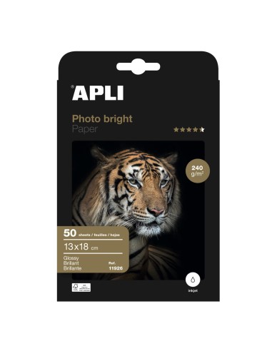 APLI 11926 papel fotogrÃ¡fico Blanco Brillo