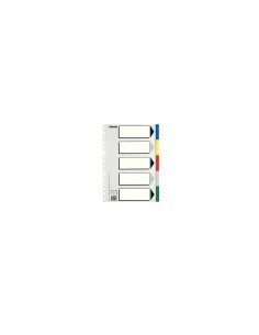 Esselte 11609 lengÃ¼eta de Ã­ndice Separador en blanco con pestaÃ±a CartÃ³n, Polipropileno (PP) Multicolor