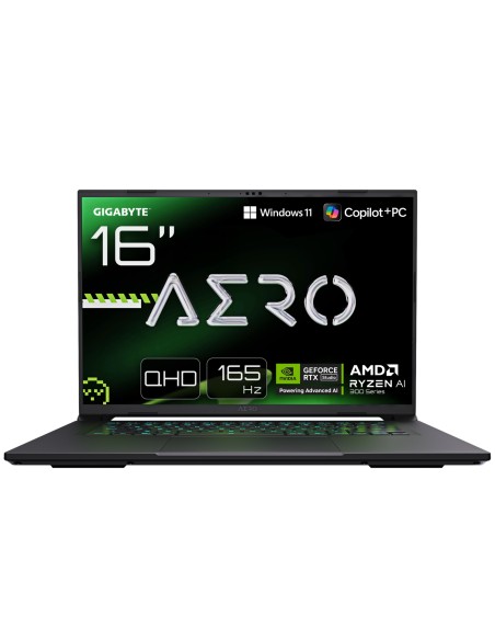 GIGABYTE AERO X16 2WHA3PTC64AH Copilot+ PC AMD Ryzen AI 9 HX 370 PortÃ¡til 40,6 cm (16") WQXGA 32 GB DDR5-SDRAM 1 TB SSD NVIDIA 