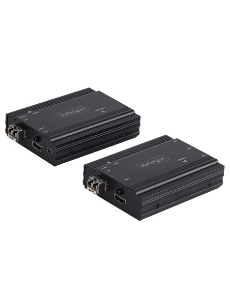 StarTech.com Extensor KVM HDMI de 4K por Fibra - Alargador de Consola Switch KVM con VÃ­deo HDMI y USB Remoto - hasta 300m (Mult
