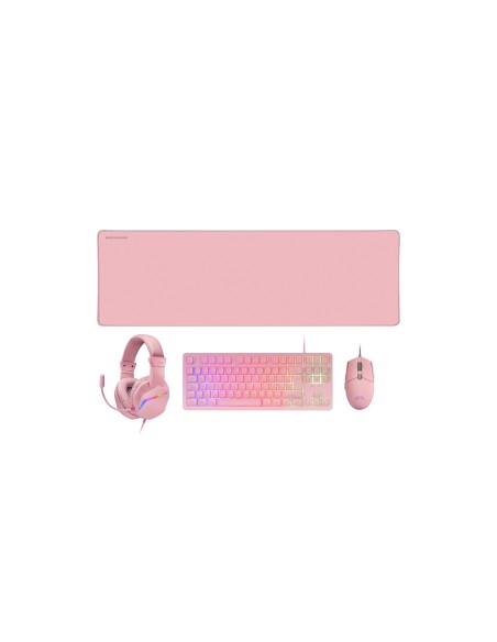 Mars Gaming MCP-RGB3, Pack Gaming Teclado Fixed RGB + RatÃ³n Gaming RGB Flow 3200 DPI + Auriculares Over-Ear RGB + Alfombrilla X