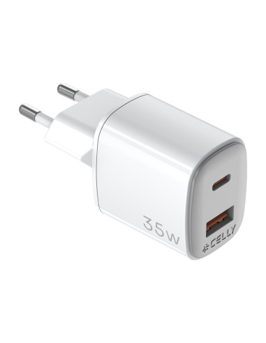 Celly UPTC1USB1USBC35 cargador de dispositivo mÃ³vil Universal Blanco Corriente alterna Carga rÃ¡pida Interior