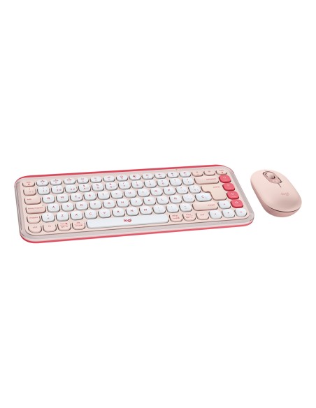 Logitech POP ICON COMBO, combinaciÃ³n de teclado y ratÃ³n Bluetooth, escritura cÃ³moda, teclas y botones programables, clics dis
