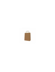 50 BOLSAS APLI PAPEL KRAFT MARRÃâ€œN CON ASA 18X8X21CM 101852