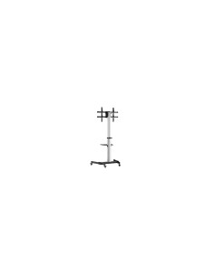 AISENS Floor Stand with Wheel, DVD Tray for Monitor/TV 50Kg from 37-86, Black-Silver 2