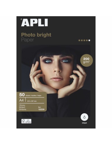 APLI 12239 papel fotogrÃ¡fico Blanco