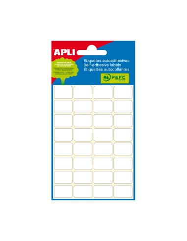 APLI 02661 etiqueta autoadhesiva Alrededor Permanente Blanco 210 pieza(s)