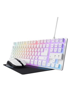 Trust GXT 794W teclado RatÃ³n incluido Juego USB QWERTY InglÃ©s de EE. UU. Blanco