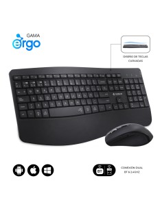 SUBBLIM Teclado con ratÃ³n COMBO DUAL OFFICE PROWAVE BLACK