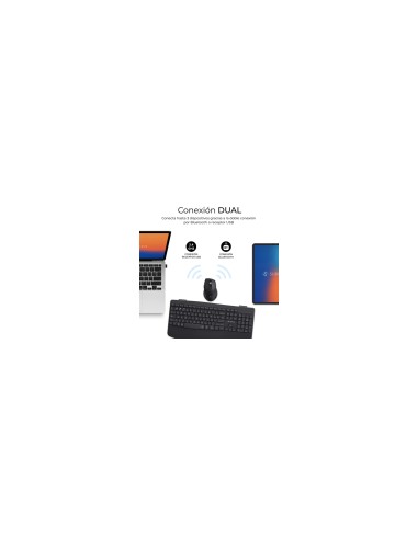 SUBBLIM Teclado con ratÃ³n COMBO DUAL OFFICE PROWAVE BLACK