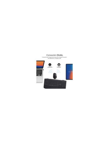 SUBBLIM Teclado con ratÃ³n COMBO DUAL OFFICE PROWAVE BLACK