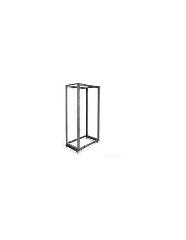 StarTech.com Rack Armario Bastidor Abierto de Servidores 4 Columnas 42U - Profundidad Ajustable - Con Ruedas