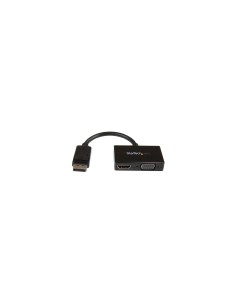 StarTech.com Adaptador DP de Audio/VÃÂ­deo para Viajes - Conversor DisplayPort a HDMI o VGA - 1920x1200 1080p Negro