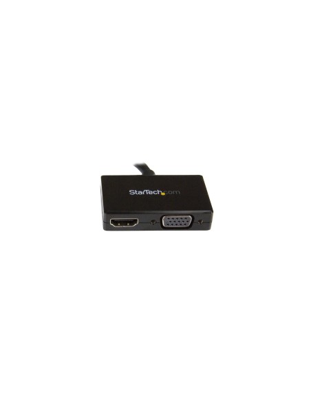 StarTech.com Adaptador DP de Audio/VÃÂ­deo para Viajes - Conversor DisplayPort a HDMI o VGA - 1920x1200 1080p Negro