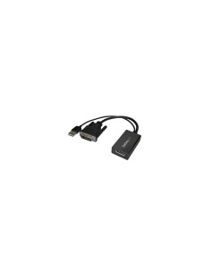 StarTech.com Adaptador DVI a DisplayPort Alimentado por USB - Conversor DVI a DisplayPort - 1920x1200 Negro