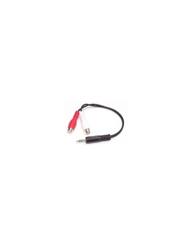 StarTech.com Cable Convertidor Adaptador Audio Mini Jack 3,5 mm a RCA EstÃ©reo - Conversor - 0.15m Negro