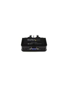 StarTech.com Switch Conmutador KVM de Cable con 2 Puertos VGA USB Alimentado por USB con Interruptor Remoto 2
