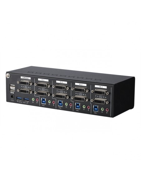StarTech.com Switch Conmutador KVM de 4 Puertos DVI con Enlace Doble y VÃÂ­deo Doble - 4K 60Hz - KVM que Cumple con TAA