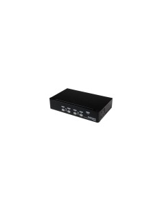 StarTech.com Conmutador Switch KVM 4 Puertos de VÃÂ­deo VGA USB 2.0 - 1U Rack Estante Negro
