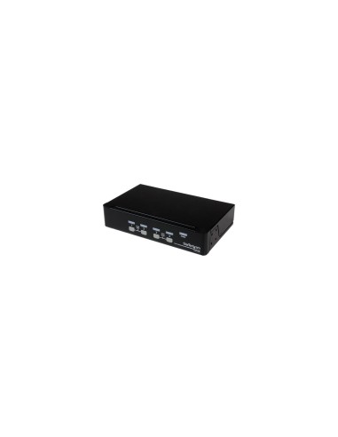 StarTech.com Conmutador Switch KVM 4 Puertos de VÃÂ­deo VGA USB 2.0 - 1U Rack Estante Negro