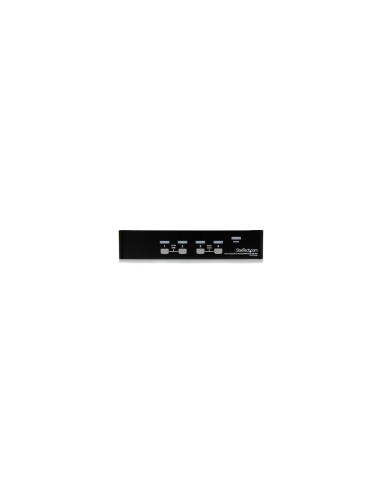 StarTech.com Conmutador Switch KVM 4 Puertos de VÃÂ­deo VGA USB 2.0 - 1U Rack Estante Negro