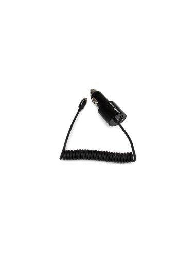 StarTech.com Cargador USB de 2 Puertos para Coche con Cable Micro USB y puerto USB - Negro