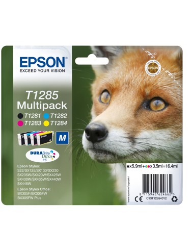 Cartucho Epson Fox Multipack T1285 4 colores C13T12854022