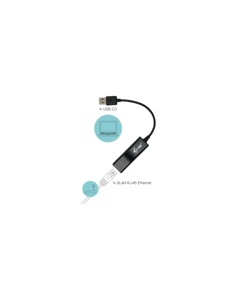 i-tec Advance USB 2.0 Fast Ethernet Adapter Negro