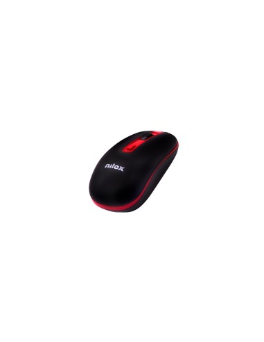 Nilox Raton inalambrico 1000dpi optico negro rojo